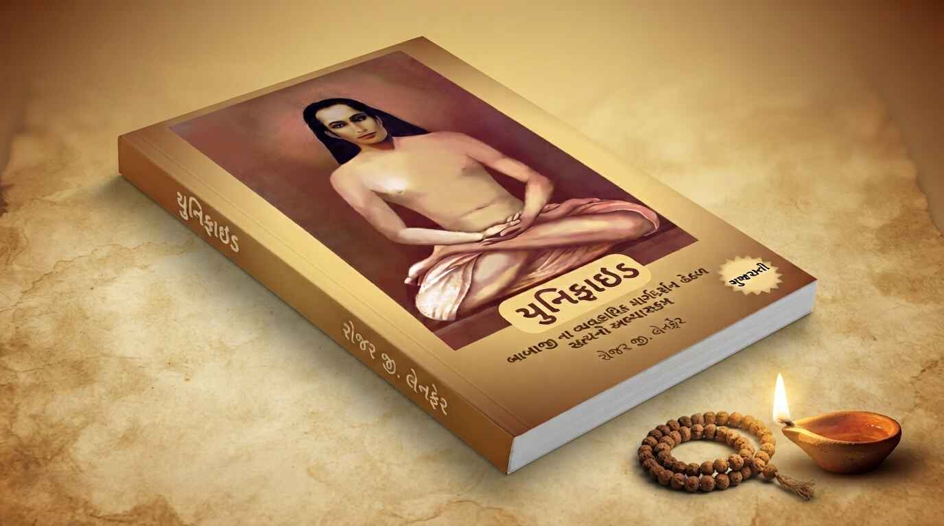 Cover of the Gujarati print edition of the book 'Unified'.
